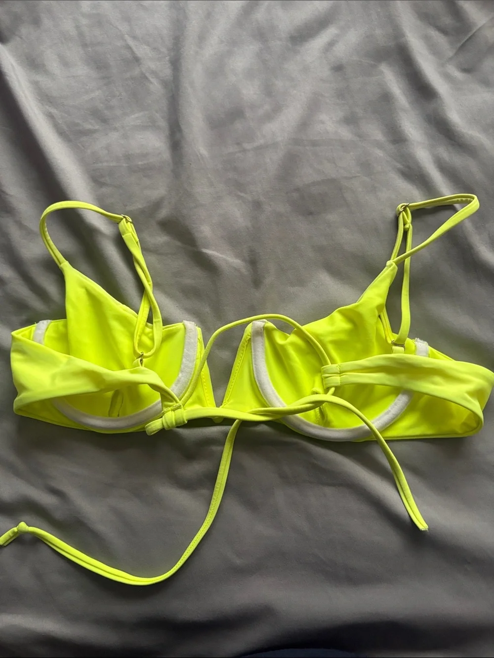 neon yellow bikini top *